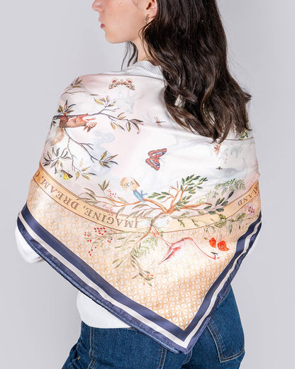 FABLE Wonderland Narrative Square Scarf