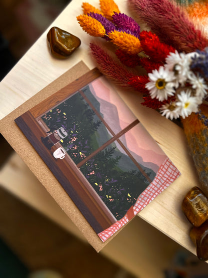 Window to the Mountains Card