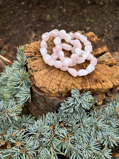 Rose Quartz Tumblestone Bracelet