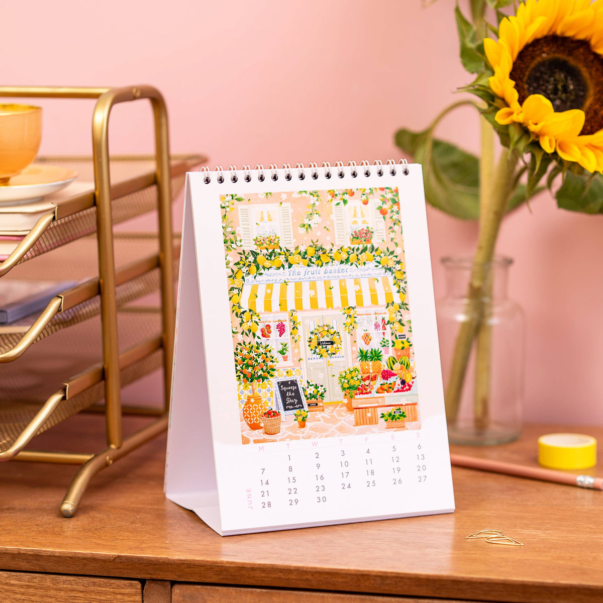 2027 Shopfront Scenes: Desk Calendar