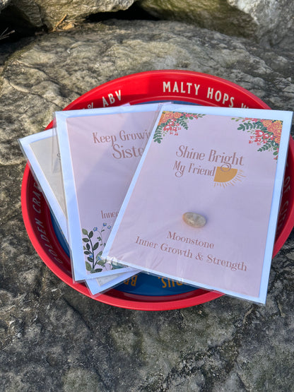 Moonstone Crystal Greeting Card