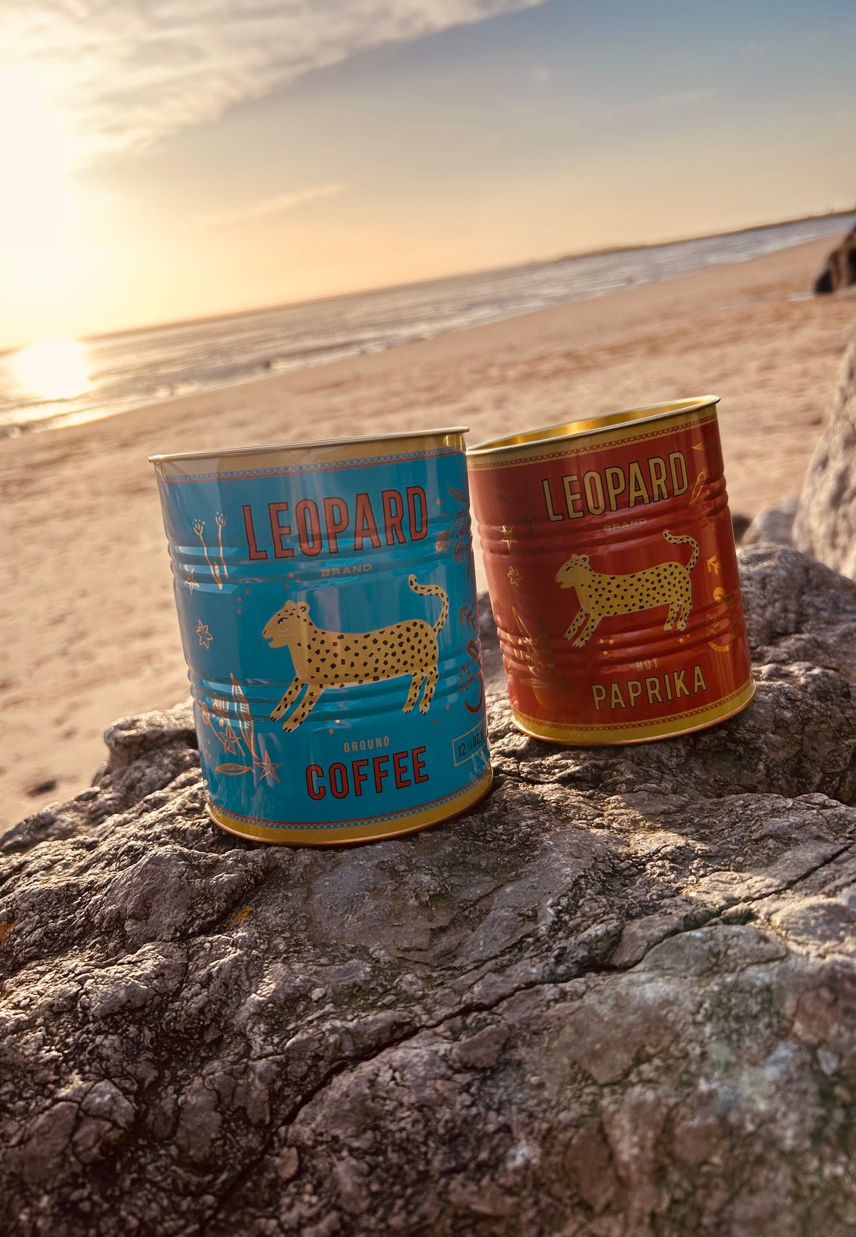 Leopard storage tins (set of 2)