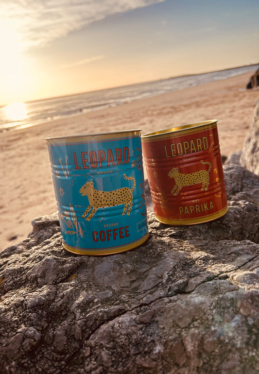 Leopard storage tins (set of 2)