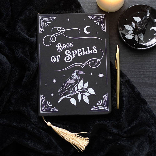 Mystic Raven Book of Spells Gothic A5 Notebook