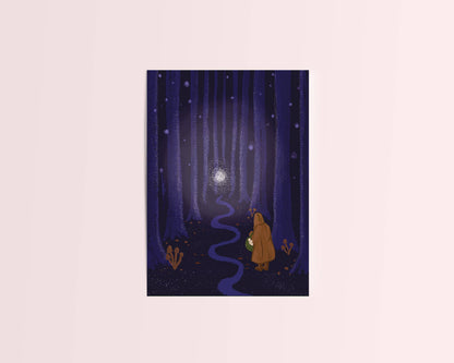 Folktales Will-o-the-Wisp Illustrated Postcard