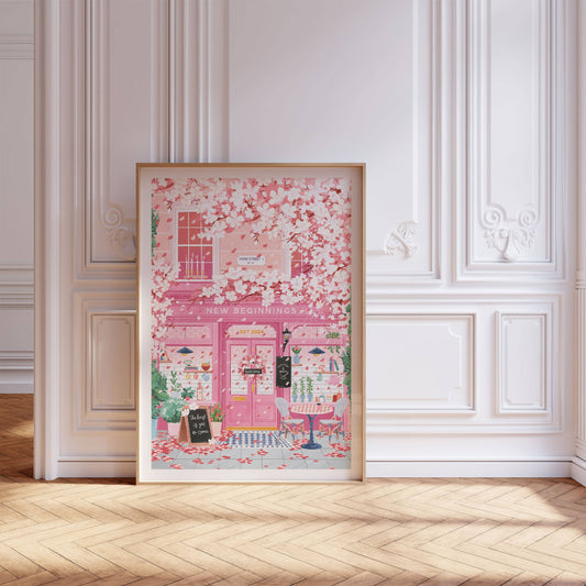 New Beginnings Cafe Print A4