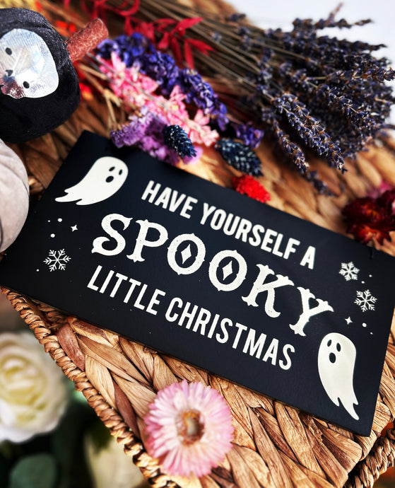 Spooky Little Christmas Hanging Sign