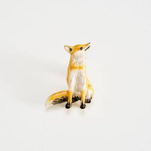 FABLE Enamel Fox Brooch: Matchbox