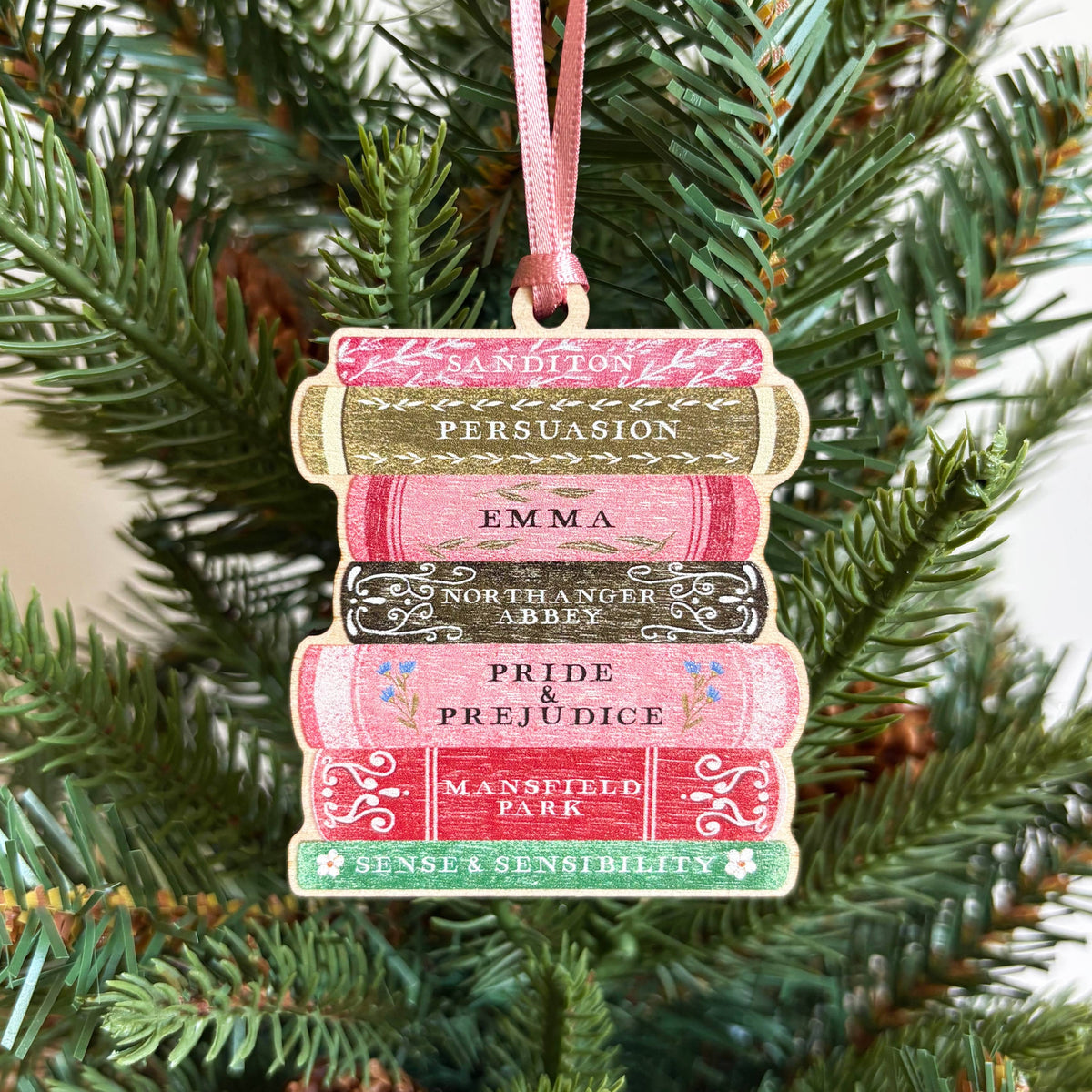 Jane Austen Book Stack Decoration: Dark Purple