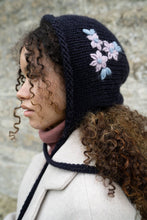 FABLE Forget-Me-Not Knitted Navy Bonnet