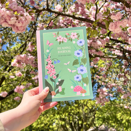 Whimsical Reading Journal – Literary 50 Book Review Notebook