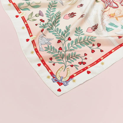 Freya Pink Narrative Square Scarf