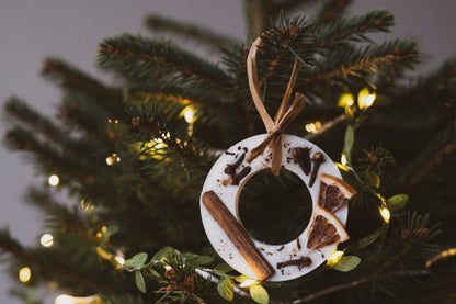 Christmas Scented Tree Decorations: Cranberry Orange and Cinnamon / Wreath Shaped