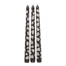Set of 3 Halloween Ghost Print Taper Candles