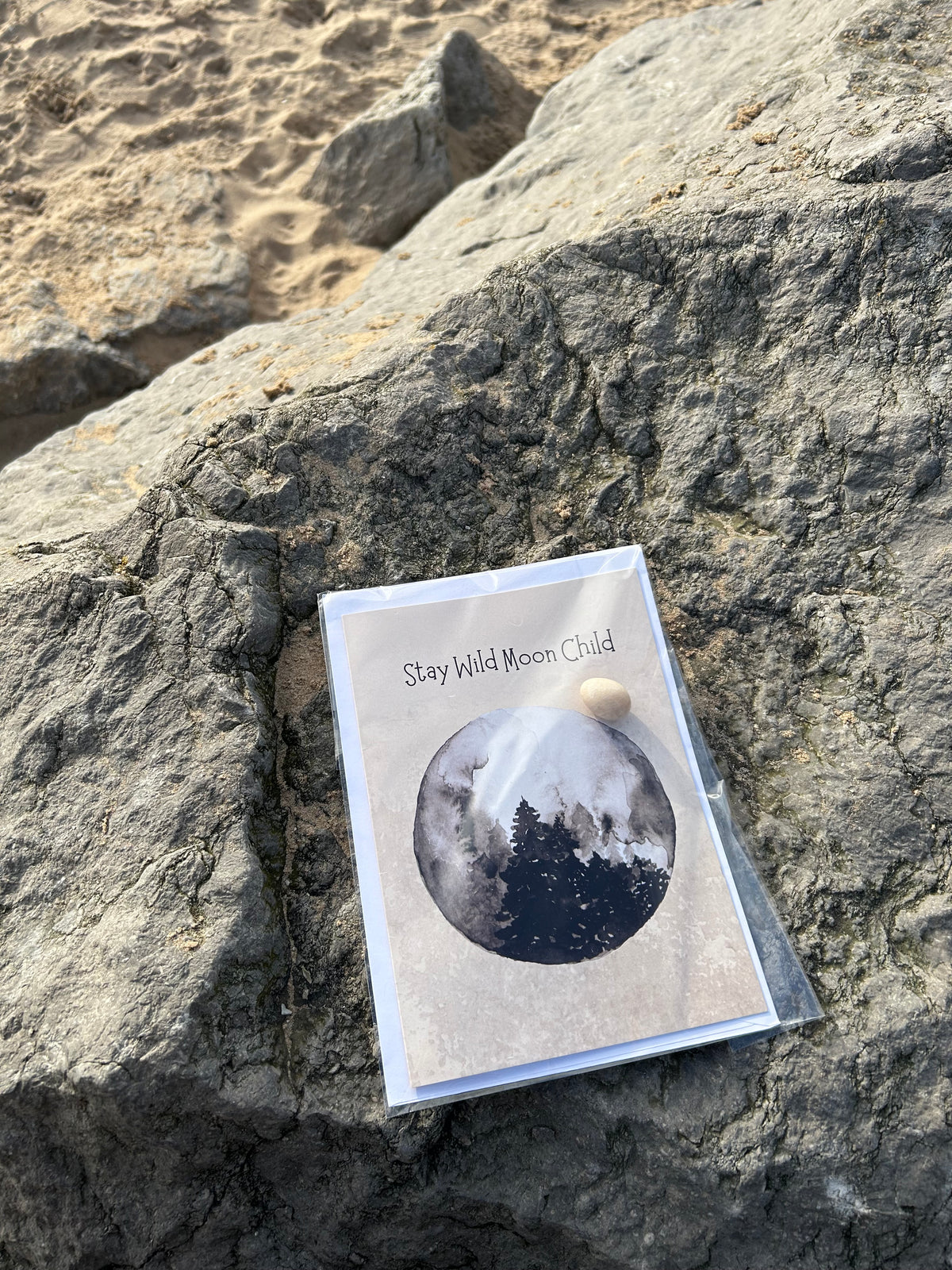 Moonstone Crystal Greeting Card