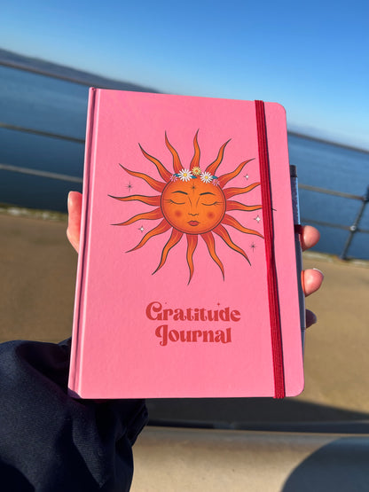 THE SUN GRATITUDE JOURNAL WITH ROSE QUARTZ PEN
