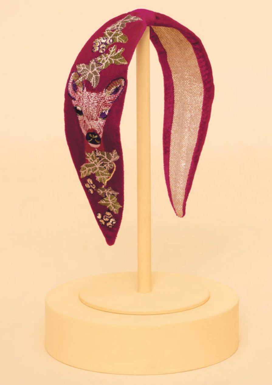 Narrow Headband - Enchanted Evening Doe, Fuchsia