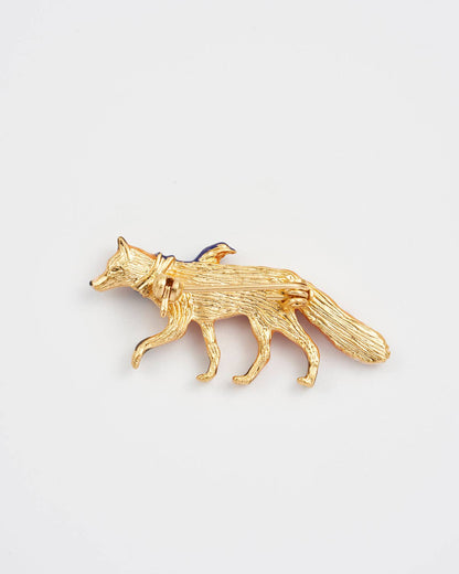 Cosy Fox Enamel Brooch 🦊