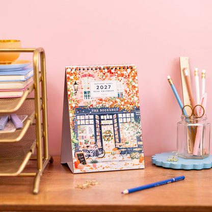 2027 Shopfront Scenes: Desk Calendar