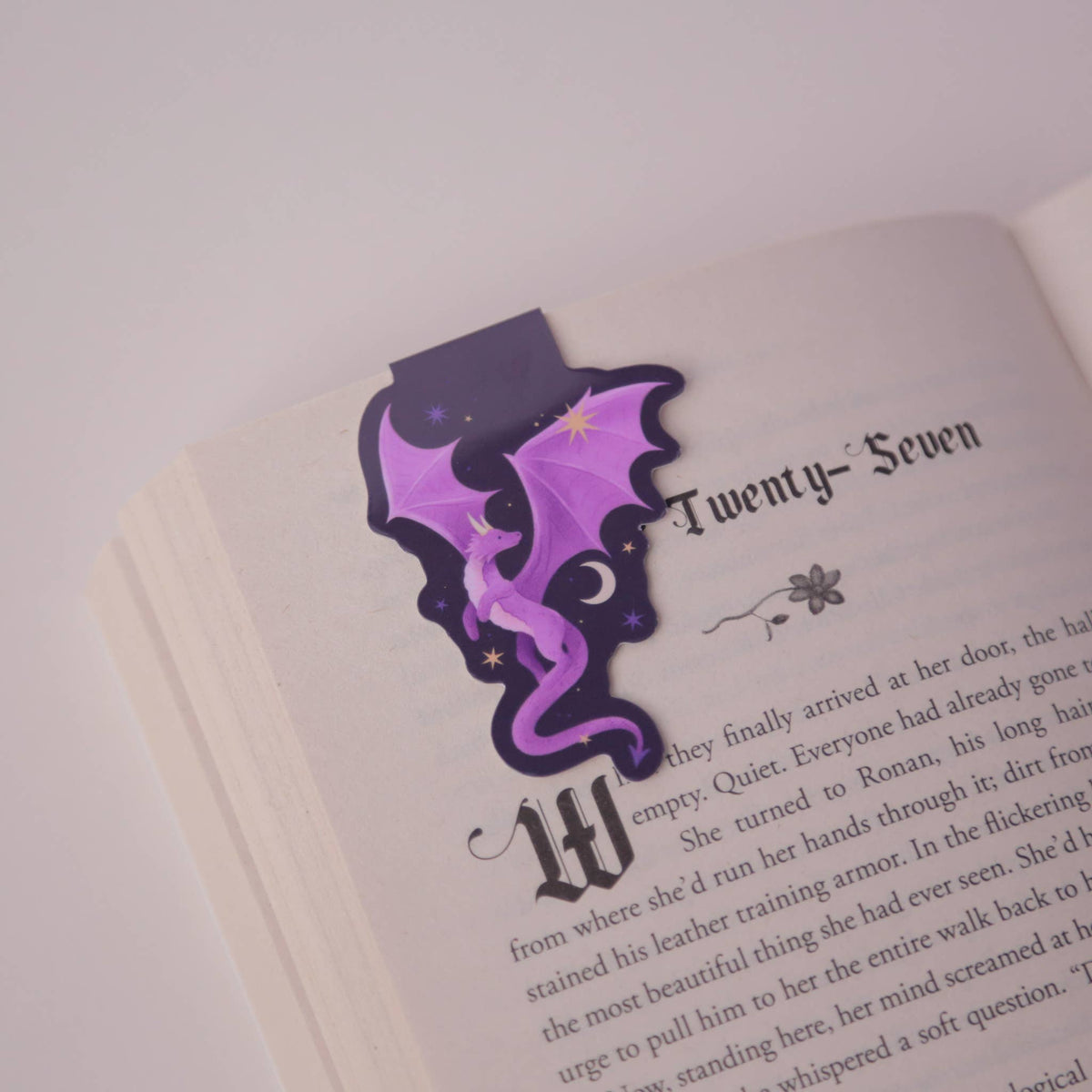 Purple Dragon Magnetic Bookmark