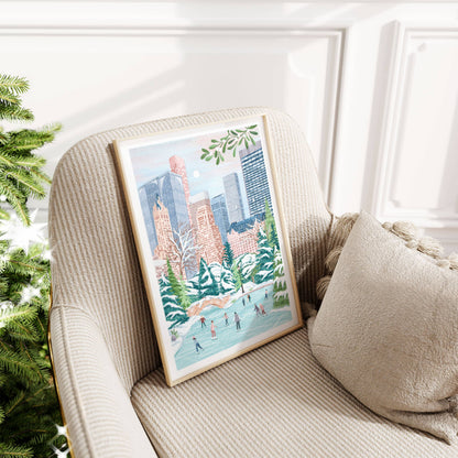 Central Park Winter Print: A4