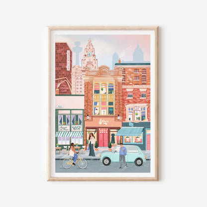 Liverpool Wall art Print - City Poster Style A4