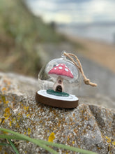 MUSHROOM HOUSE GLASS DOME HANGING DECORATION 🍄