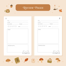 Cosy Season Reading Journal – 50 Book Review Notebook