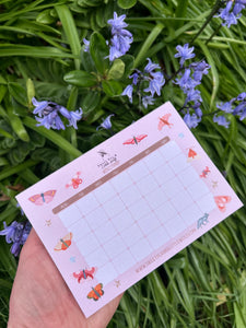 A6 Weekly Planner with beautiful butterfly design 🦋