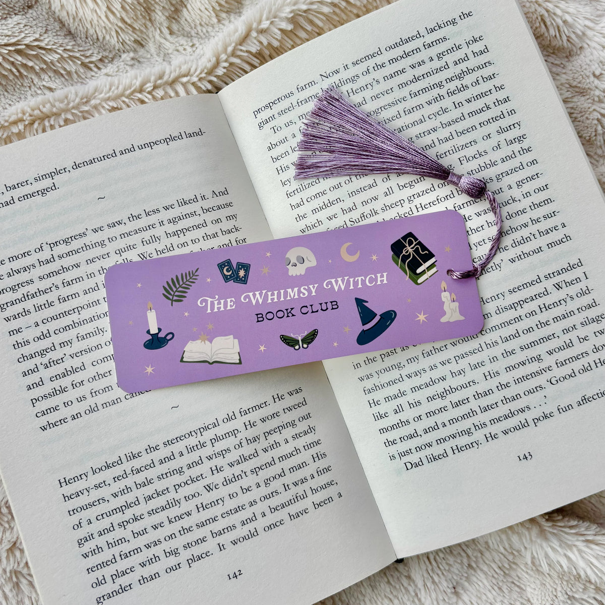 Whimsy Witch Book Club Bookmark with Tassel – Witchy Gift