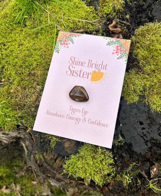 Tigers Eye Crystal Greeting Card