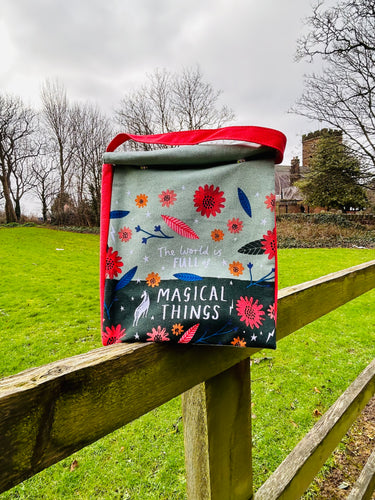 Insulated Lunch Picnic Bag Floral Pattern Magical Things