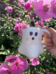 MISS BOO GHOST SHAPED MUG WITH BOW