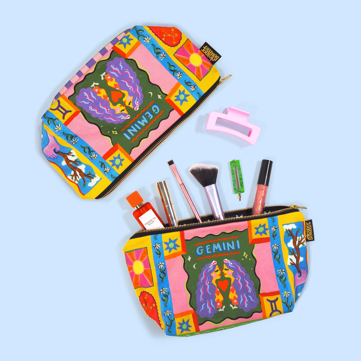 Gemini Zodiac Zip Bag