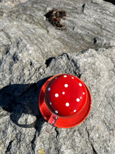 Red Glass Mushroom Mug and Saucer 🍄