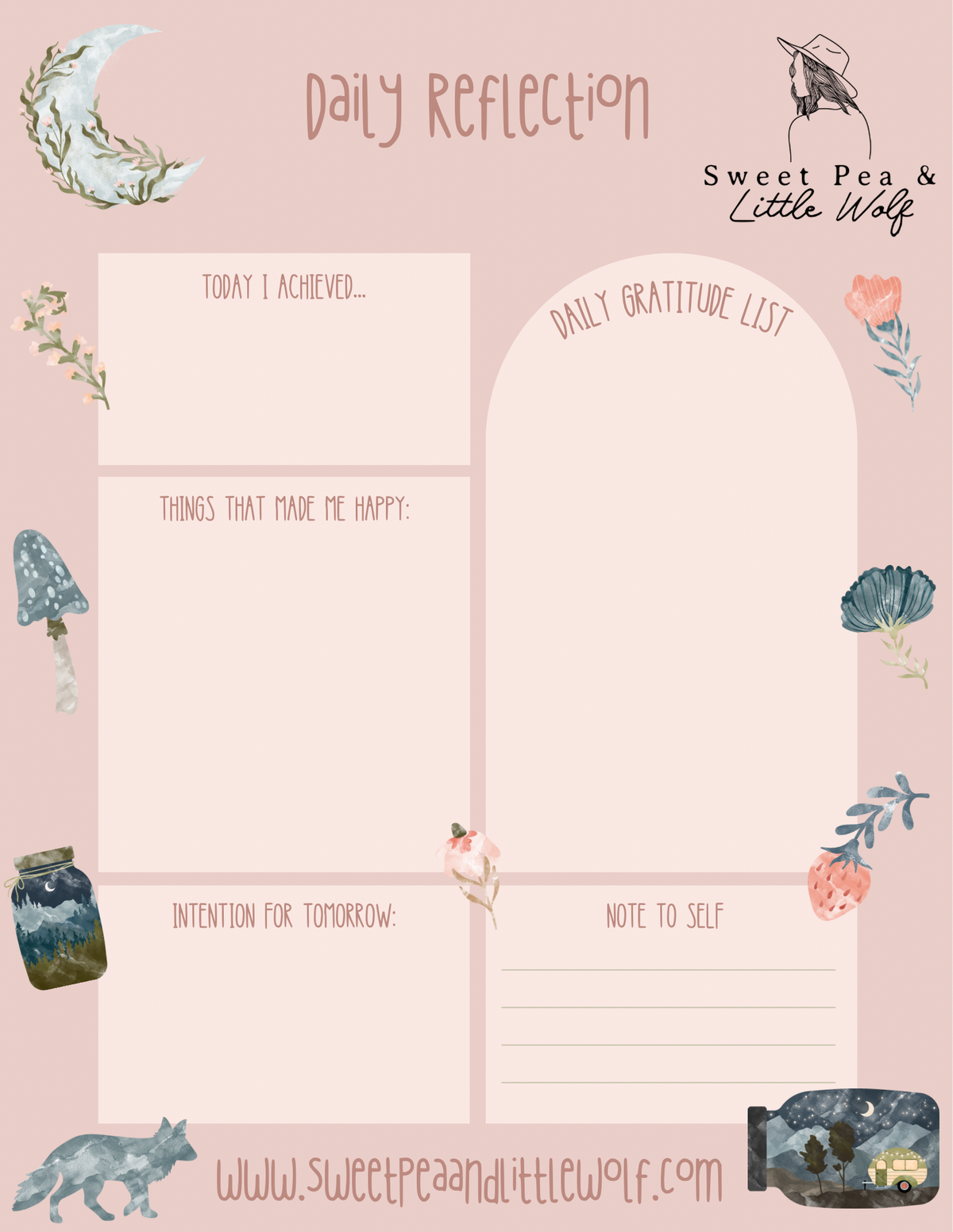 Digital Download~Daily Reflection Planner