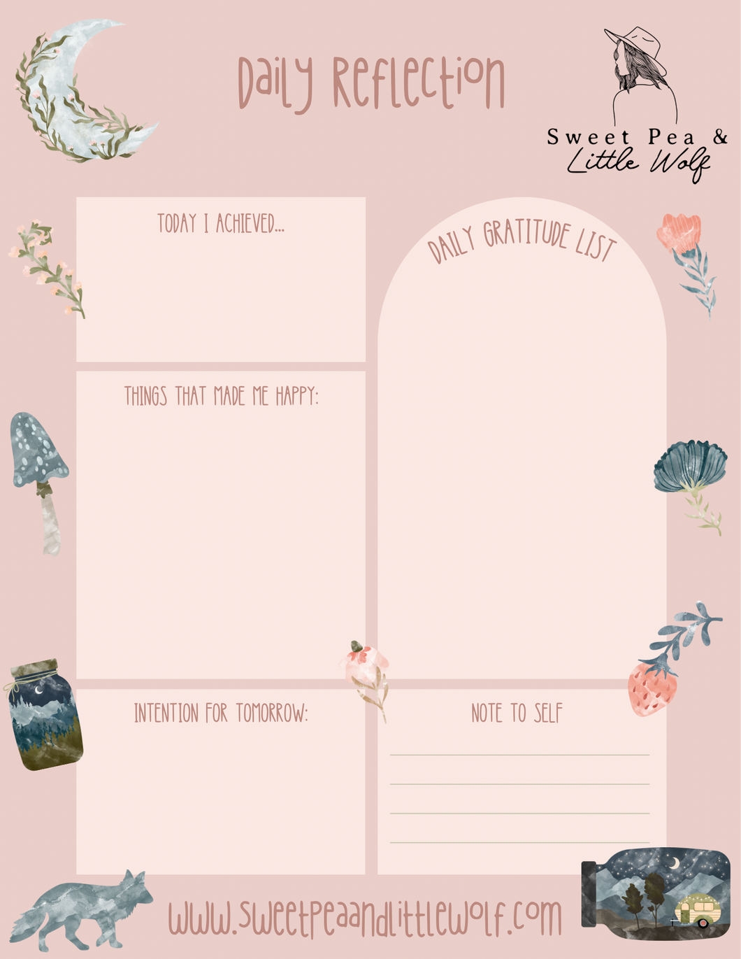 Digital Download~Daily Reflection Planner