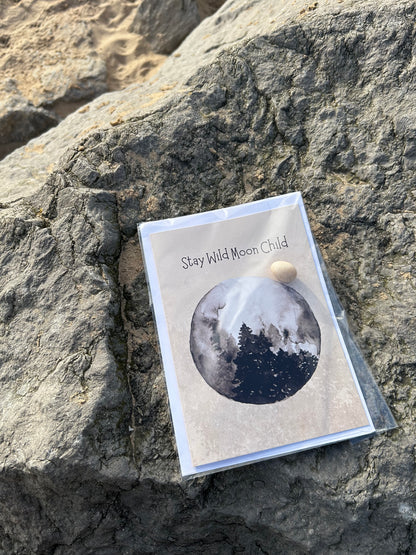 Moonstone Crystal Greeting Card