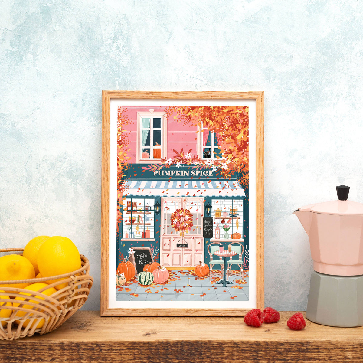Pumpkin Spice Cafe Print A4