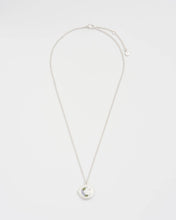 Nightshade Moon Round Silver Locket Chain Necklace