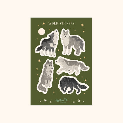 Wolves Sticker Sheet - Fantasy Book & Journaling Gifts