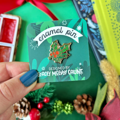 Holly Enamel Pin
