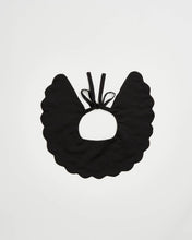 FABLE Floral Ditsy Black Satin Embroidered Collar