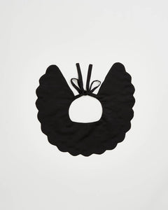 FABLE Floral Ditsy Black Satin Embroidered Collar