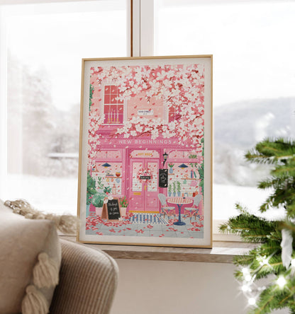 New Beginnings Cafe Print A4
