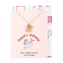Love Letter Locket Necklace on Valentine's Day Greeting Card