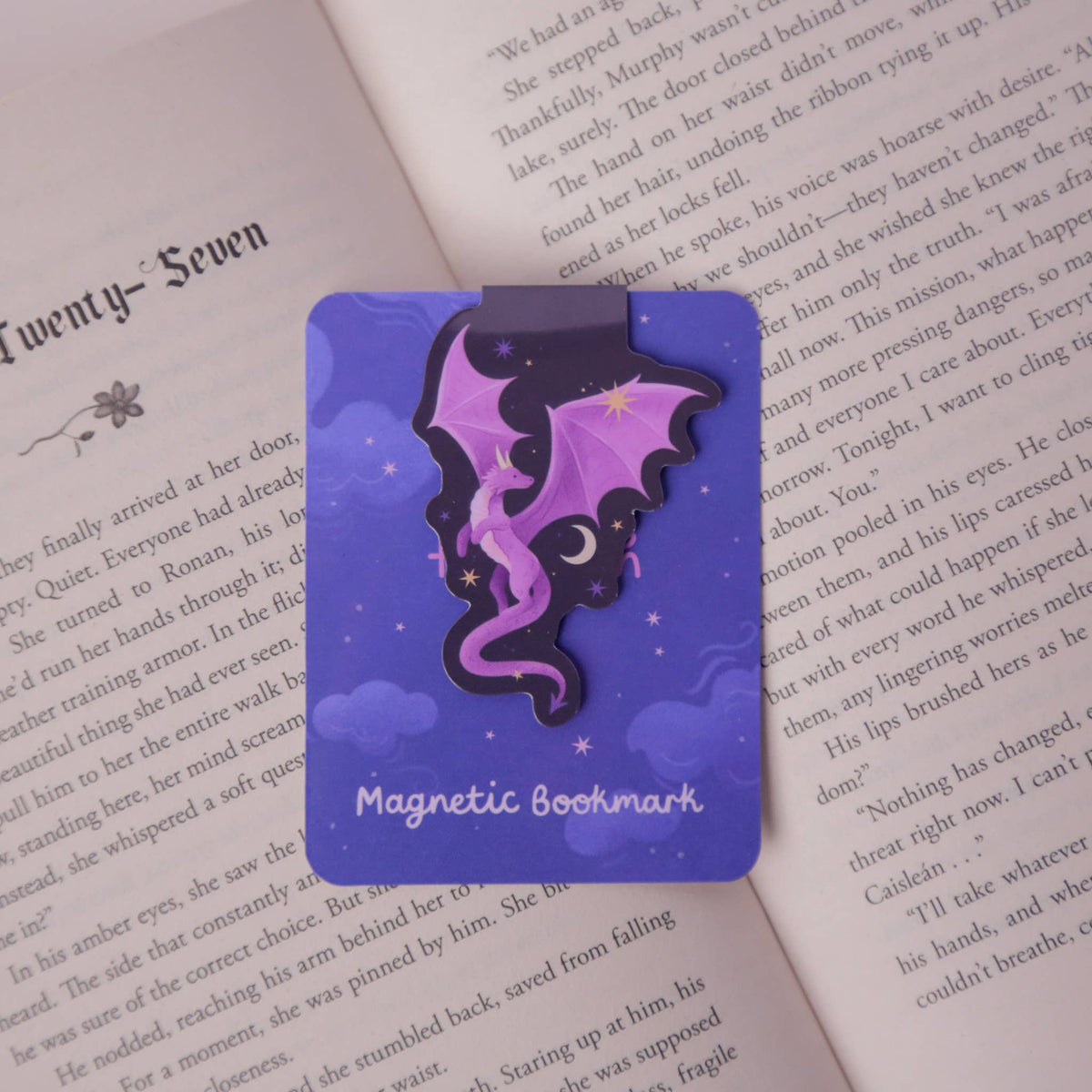 Purple Dragon Magnetic Bookmark