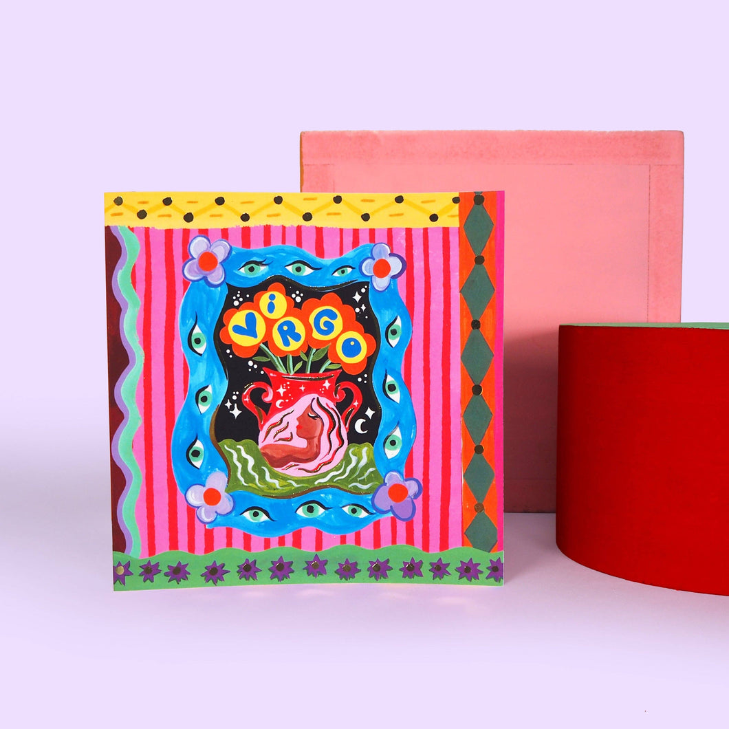 Virgo Square Zodiac Card
