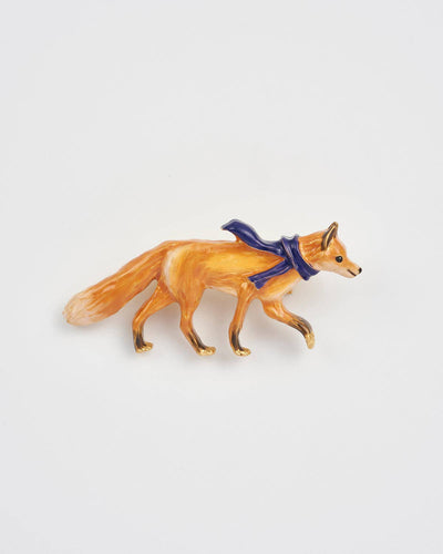 Cosy Fox Enamel Brooch 🦊