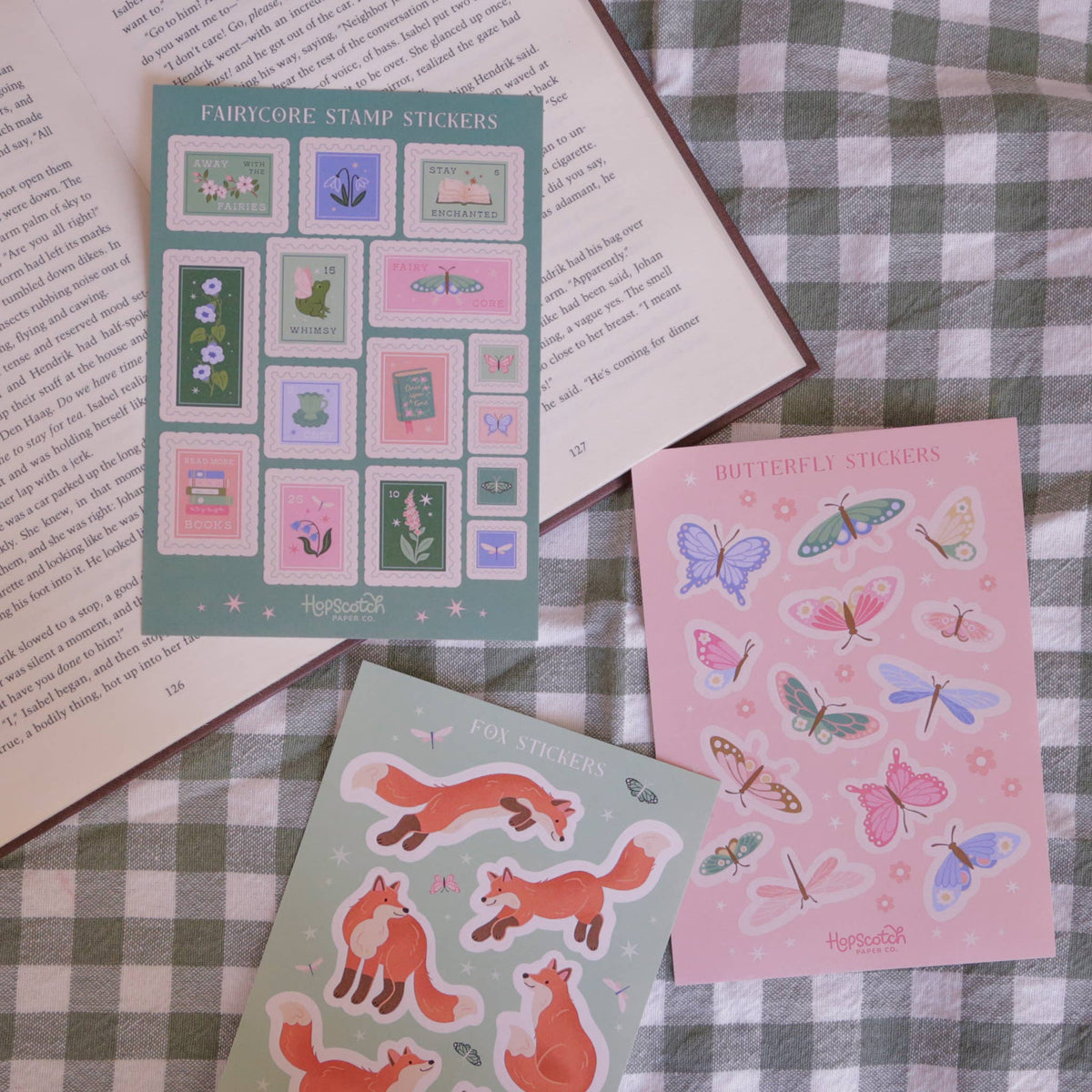 Fairycore Stamps Sticker Sheet - Fantasy Book Gifts